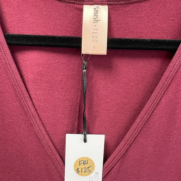 NWT - Smash + Tess Friday romper in Wine - Picture 7 of 9